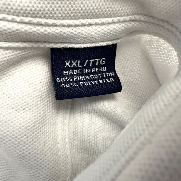 Tommy Bahama Island Zone Polo Mens XXL Shirt White Mesh Spellout Short Sleeve - Picture 9 of 13